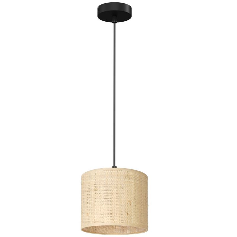 Lampa wisząca Luminex Rattan kremowo-czarny matowy wym: 110 x 18 x 18 cm 1xE27 x 15W 1 szt.