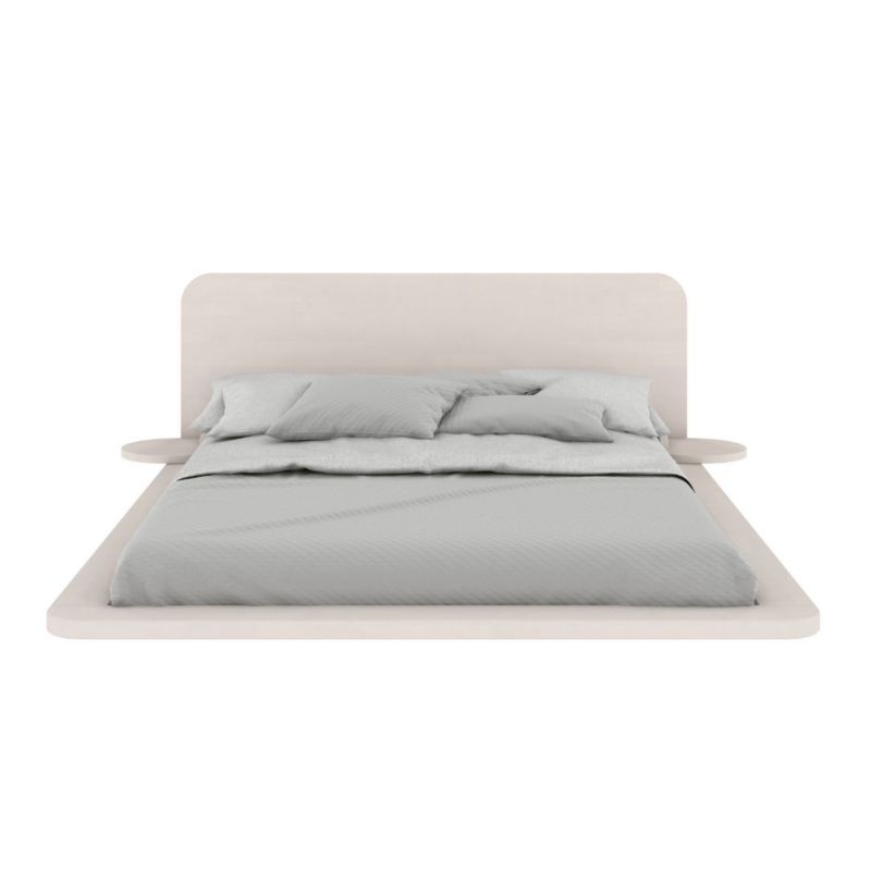 Łóżko lewitujące bukowe JAPANDIC 160x200 biały 1 szt.