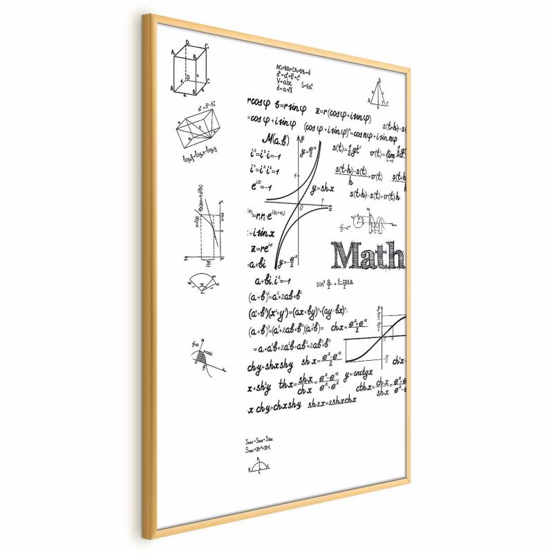 Plakat Artgeist Matematyka 21x30 cm z ramą złotą 1 szt