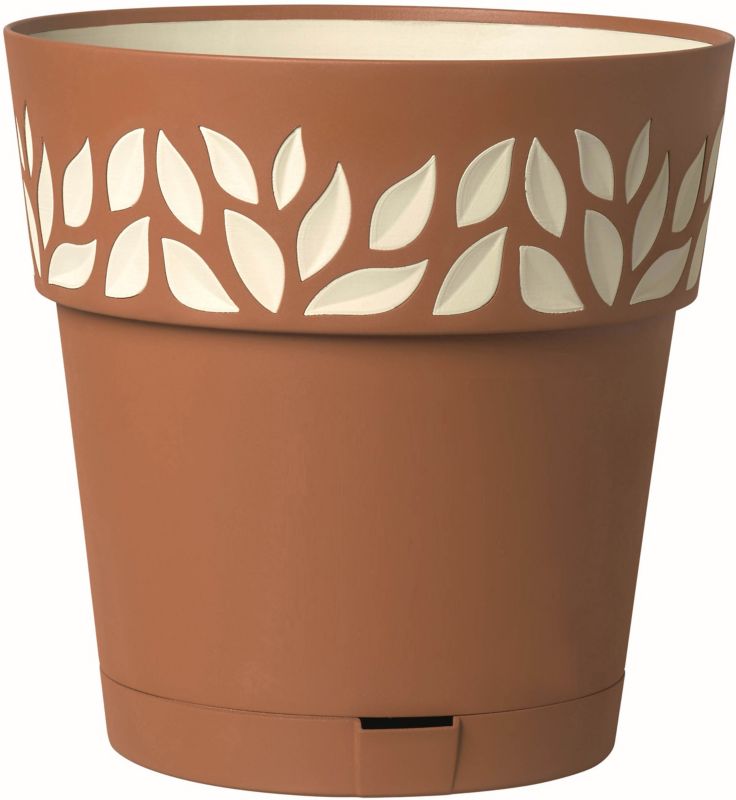 Doniczka z podstawką Cloe 20 cm terakota