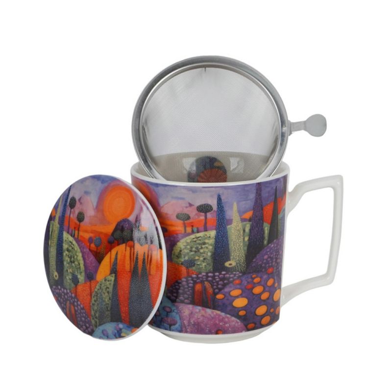 Kubek Bubbly Hills DUO porcelanowy z zaparzaczem 450 ml 1 szt.