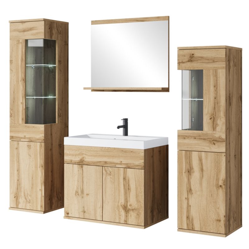 Zestaw mebli łazienkowych MINIO go for it NIKITA dąb wotan 1 kpl.