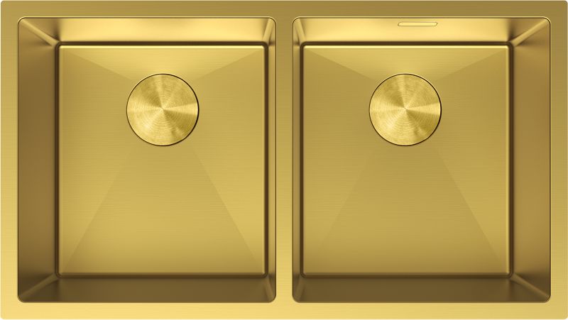 Zlewozmywak stalowy Mexen Binox złoty 800x450 mm 2-komorowy 1 szt.