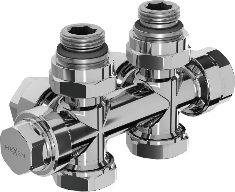 Zawór prosty/kątowy Mexen Duplex chrom 1 szt.