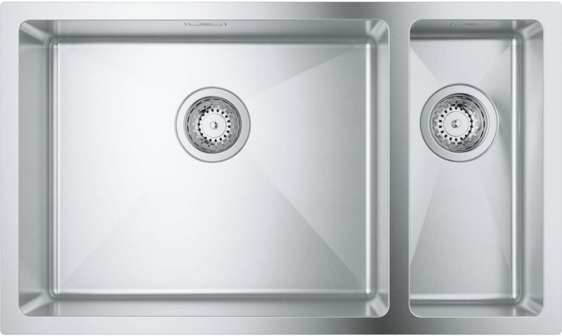 Zlewozmywak Grohe K700 stalowy 76x45 cm 1,5-komorowy, satin finish, 1 szt.