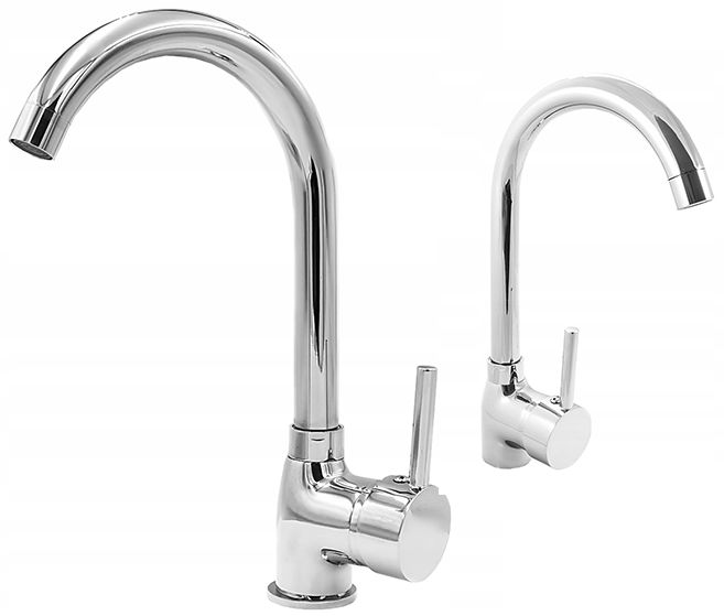 Bateria kuchenna Granitan chrom czarna nakrapiana jednouchwytowa do zlewozmywaka 1 szt.