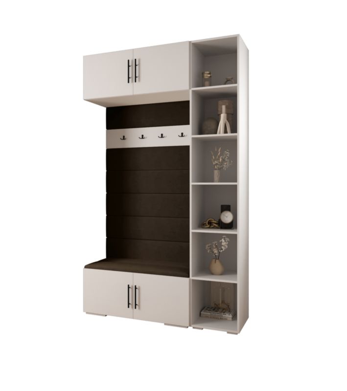 Garderoba do przedpokoju Abiks INOVA 3 Z20 biały+czarny+manila04 1 szt.