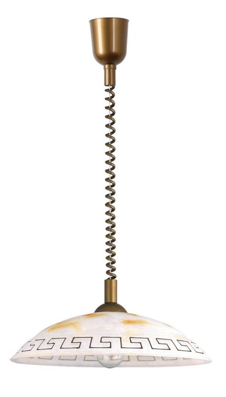 Lampa wisząca Rabalux Etrusco brązowo-białe szkło alabastrowe wym: 120 x 40 x 40 cm 1xE27 x 60W 1 szt.