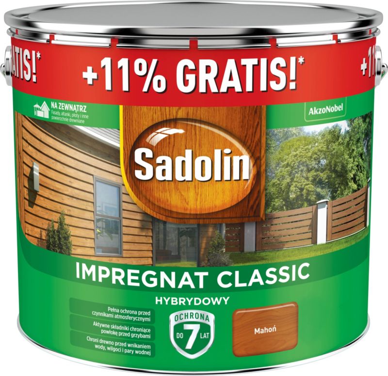 Impregnat Sadolin Classic Hybrydowy mahoń 10 l