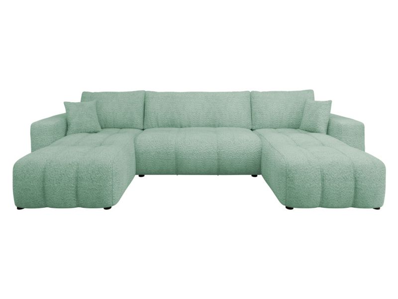 Narożnik z funkcją spania MIRJAN 24 Furyn U miętowa bukla 1 szt.