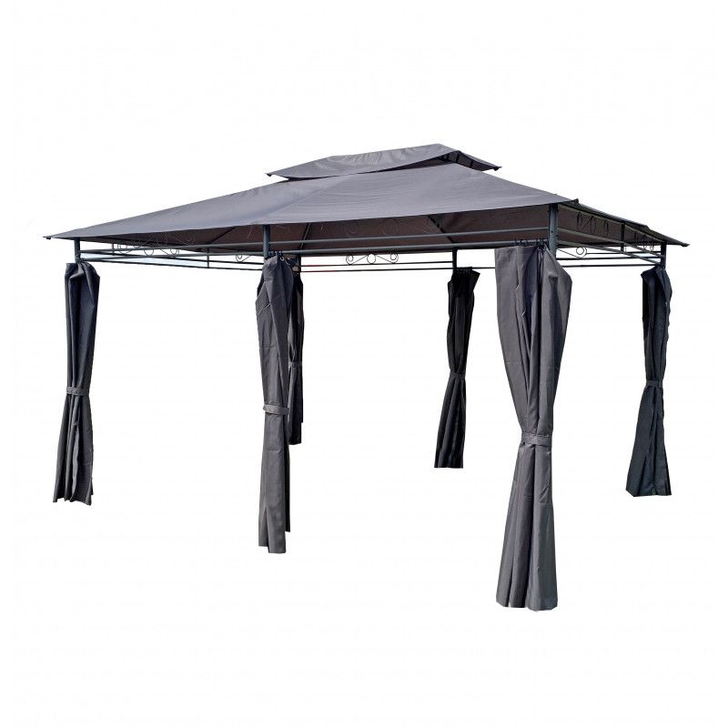 Pawilon ogrodowy 4iQ Group 3x4m szary ze ściankami 1szt.