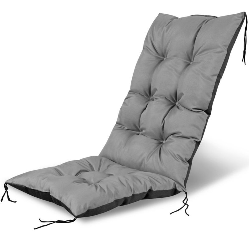 Poduszka EDANTI Na Krzesło Wodoodporna z Troczkami Szara 50x80cm 1 szt.