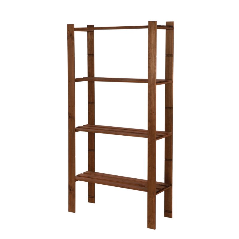 Regał drewniany MODO24 impregnacja brązowa pojemny 150 cm do książek i zabawek 1 szt.