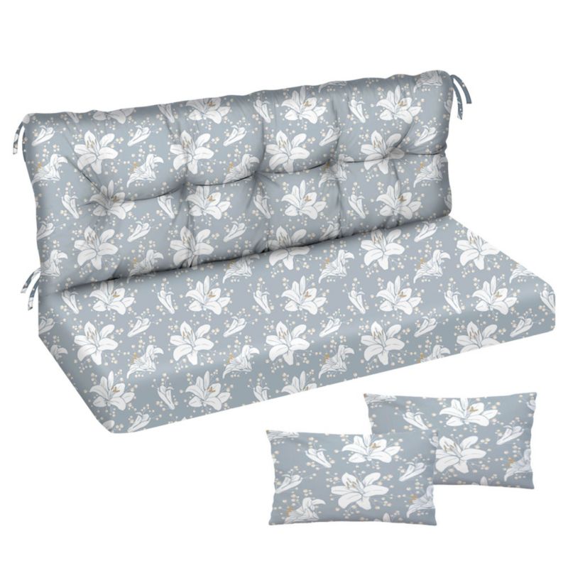 Poduszka materac na huśtawkę Classic FEROCITY Niebieskie kwiaty 150x50x50 1 szt.