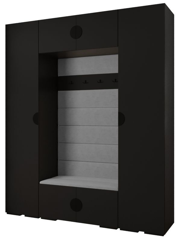 Garderoba do przedpokoju Abiks INOVA 4 Z13 czarny+czarny+manila16 1 szt.