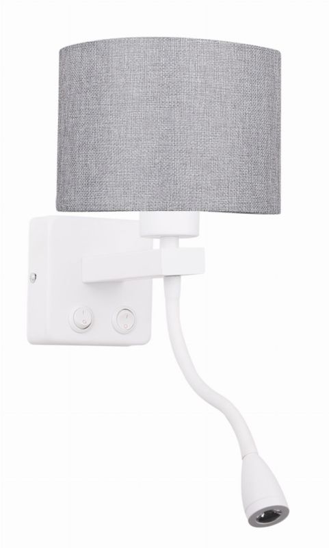 Kinkiet ścienny Candellux Polo szaro-biały 2 x E27 x 60W IP20 wym: 44 x 18 x 22 cm - 1 szt.