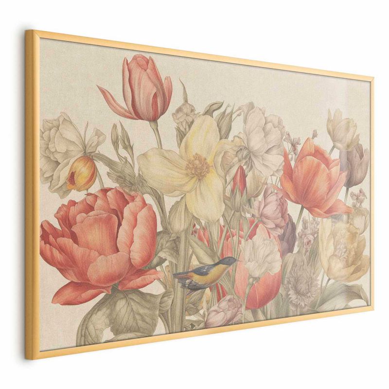 Plakat Artgeist Bukiet 90x60 cm z ramą złotą 1 szt