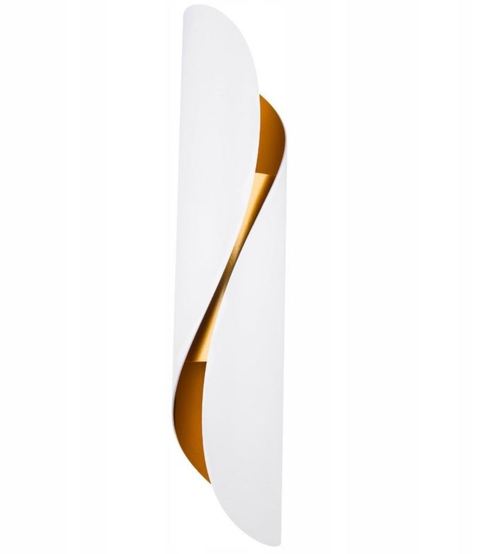 Kinkiet ścienny Abigali Drill biało-złoty styl nowoczesny 2 x E14 x 40W IP20 wym: 40 x 8 x 8 cm - 1 szt.