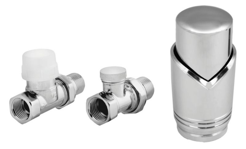 Zestaw termostatyczny prosty chrom