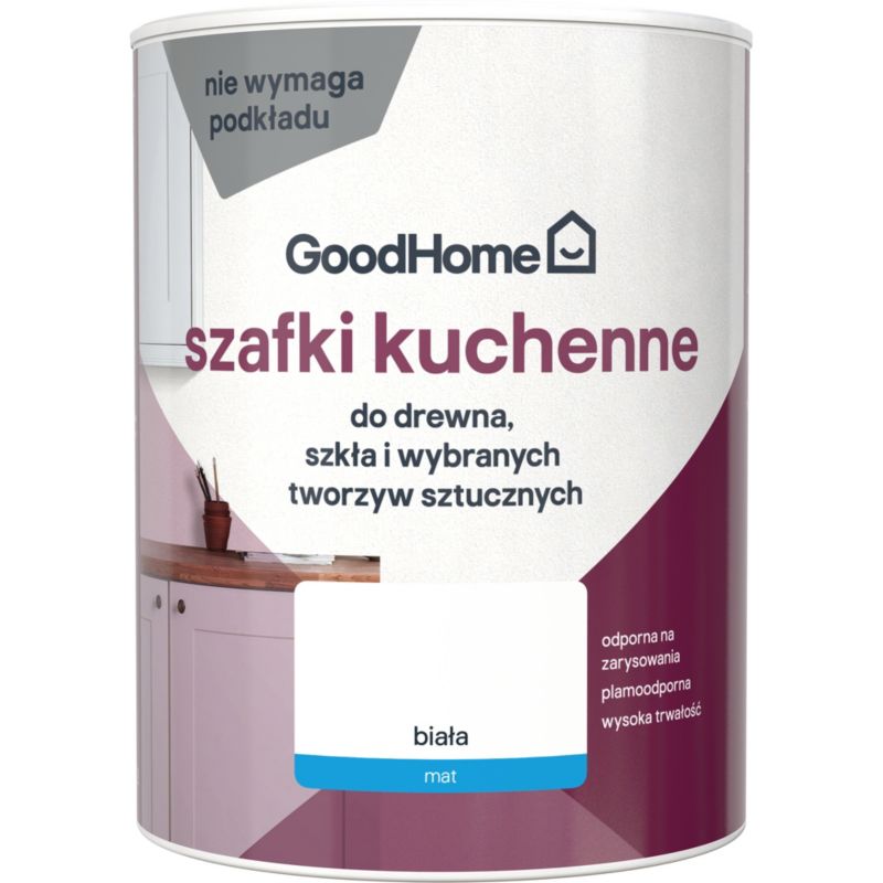 Farba renowacyjna do szafki GoodHome Reno biały mat 0,75 l