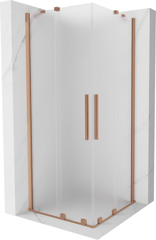 Kabina prysznicowa Mexen Velar szron miedź szczotkowana 100 x 100 cm