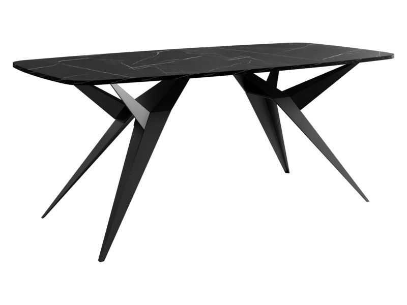 Stół rozkładany MIRJAN 24 Axis 160 czarny/black pietra grigia 1 szt.
