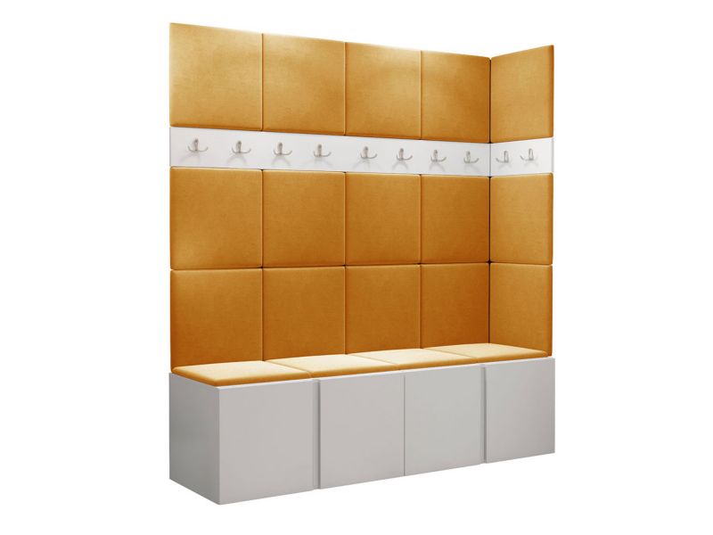 Garderoba MIRJAN 24 Orion II biały + żółty 1 kpl.