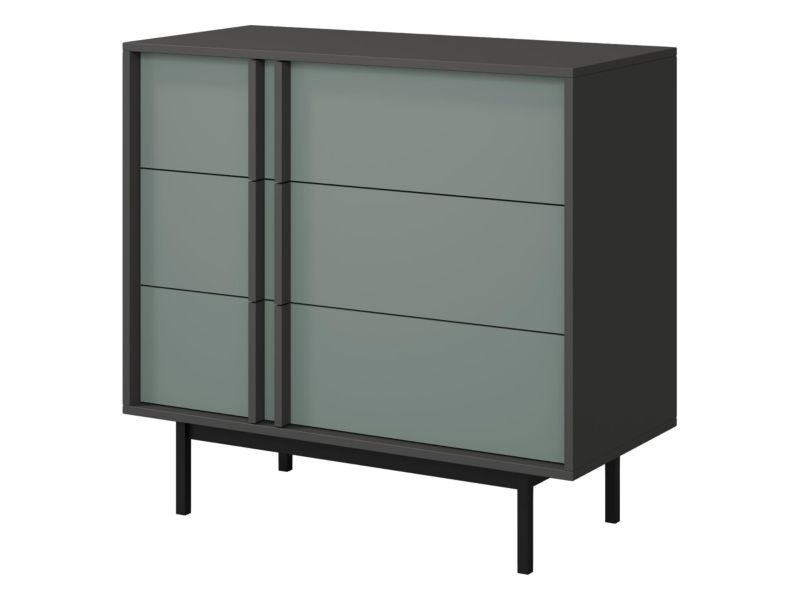 Komoda mała MIRJAN 24 Alsy 8 antracyt + aloes 1 szt.