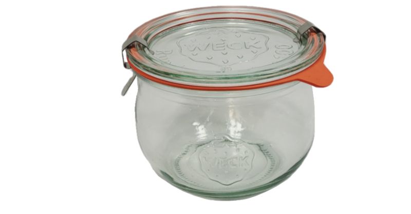 Słoik MODO24 Weck 580 ml fi 100 tulip szklane wieko gumka zapinki 1 kpl.