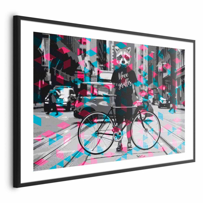 Plakat Artgeist Giraffes 90x60 cm z ramą czarną 1 szt