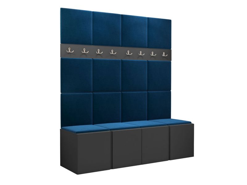 Garderoba MIRJAN 24 Orion V grafit + granatowy 1 kpl.