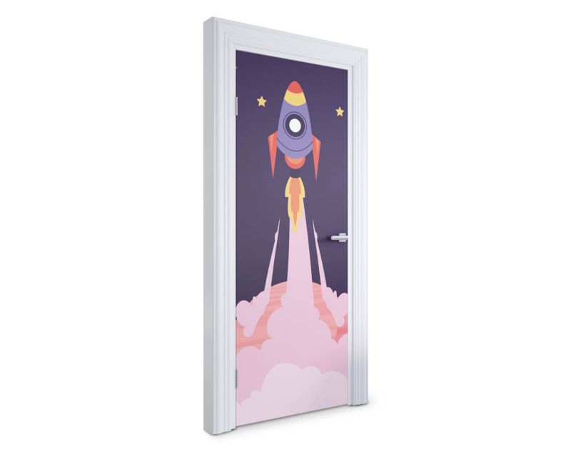 Naklejka na drzwi Wallfluent 75x205 cm Start rakiety 1 szt.