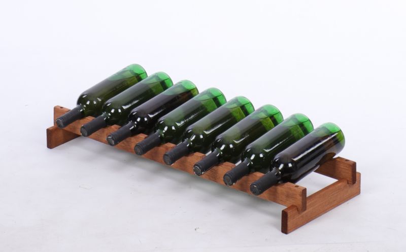 Stojak na wino MODO24 regał modułowy na butelki 1 leżnia x 8 butelek montaż bez narzędzi impregnacja brązowa 1 szt.