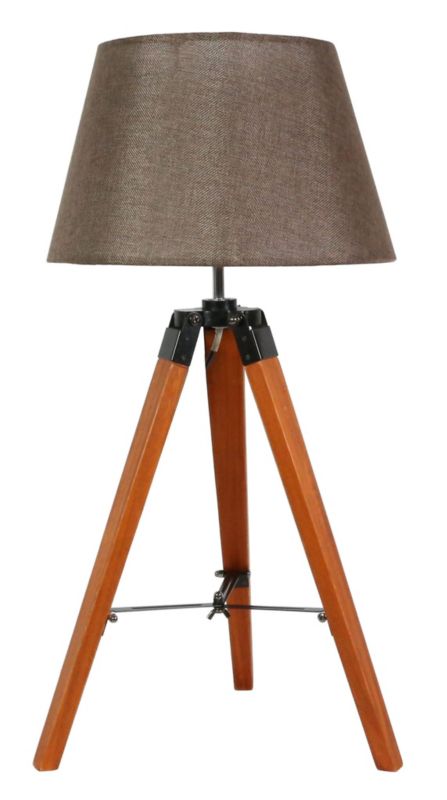 Lampa stołowa Candellux Lugano jasne drewno-brązowa 1 x E27 x 60W IP20 wym: 68 x 35 x 35 cm drewno - 1 szt.