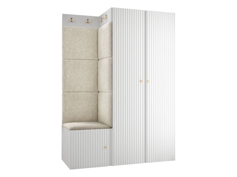 Zestaw MIRJAN 24 Orion Ryfel Slim XXIII biały + beżowa bukla 1 kpl.