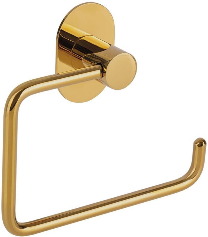 Uchwyt na papier toaletowy Laveo Miri złoty stalowy montaż ścienny 1 szt.