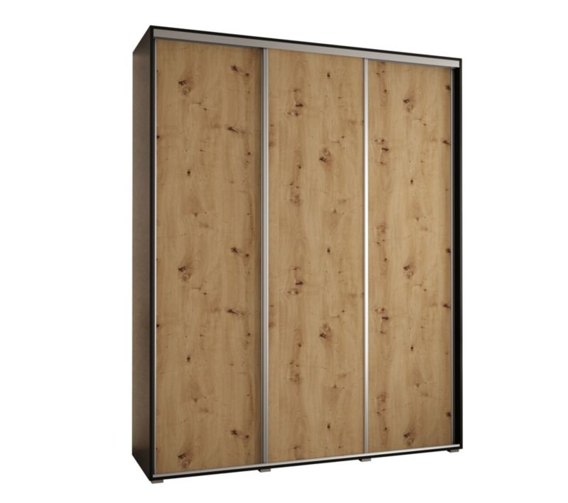 Szafa przesuwna Abiks DAVOS 1 wysoka szer.200cm czarny/artisan/srebrny 1szt.