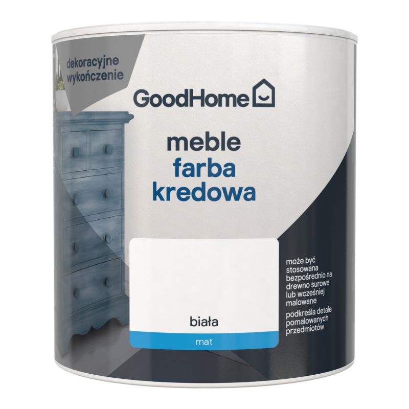 Farba kredowa GoodHome Reno biała 0,5 l