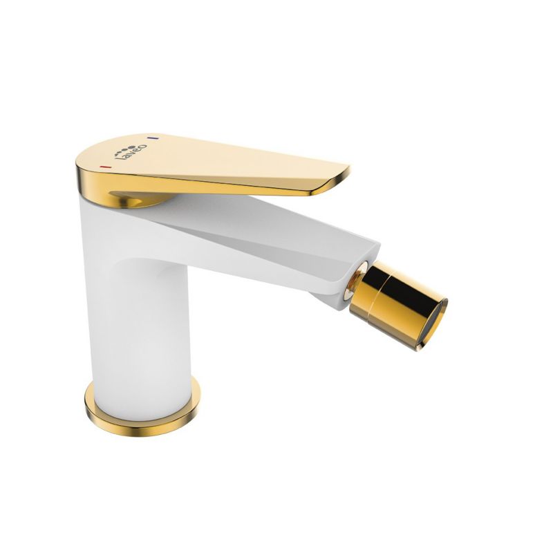 Bateria Bidetowa Laveo Stojąca Rubio Biała Złota Korek KLIK KLAK 1 szt.