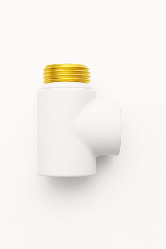 Trójnik do grzałki 1/2" biały