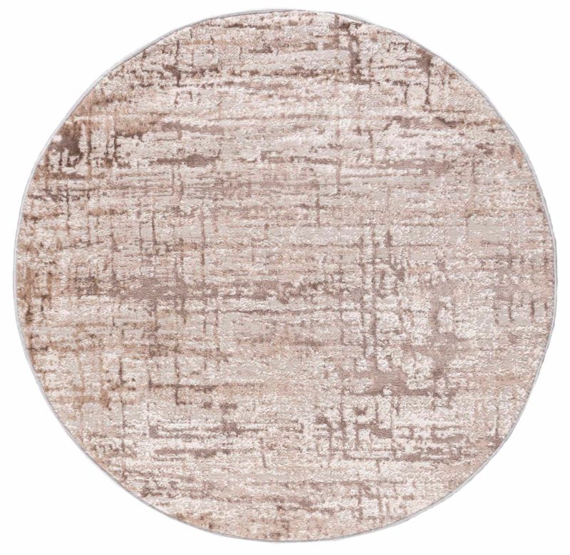 Dywan wewnętrzny Portland D175E okrągły Mazovia 120 cm beżowy abstrakcyjny krótki włos 1 szt.