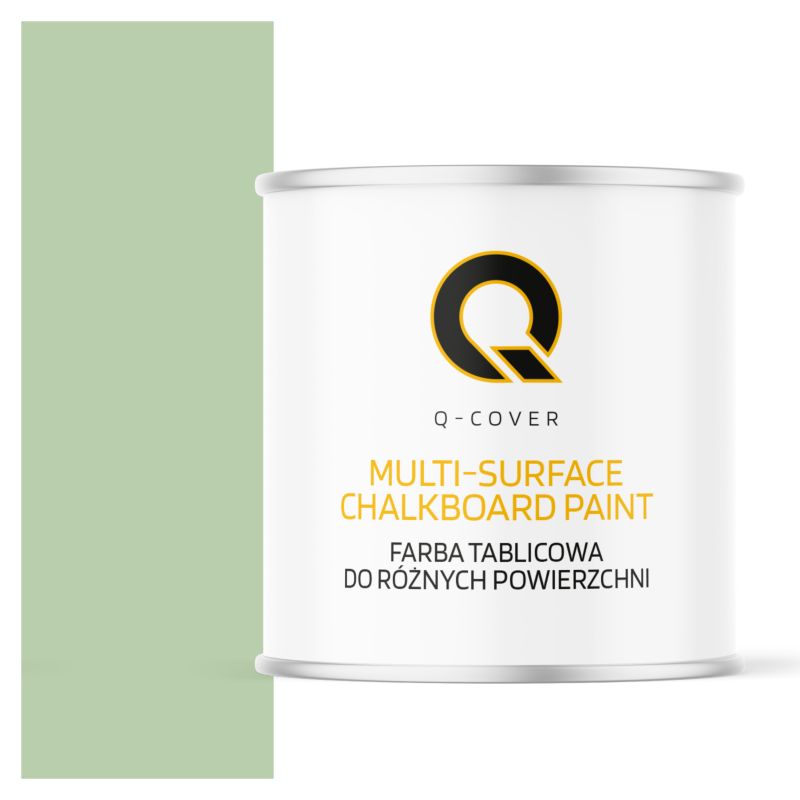 Farba Tablicowa Do Ścian Pisania Kredą Q-Cover Kolor Zielony pastelowy RAL6019 Mat 2.5L