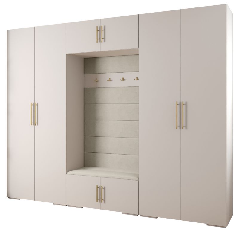 Garderoba do przedpokoju Abiks INOVA 3 Z9 biały+złoty+manila02 1 szt.