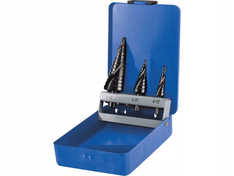 Zestaw wierteł do metalu Extol Craft stopniowych 4-32mm 3 szt