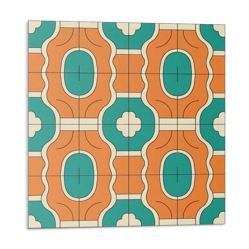 Kafelki samoprzylepne Wallfluent 50x50 cm Kratkowy wzór w formie geometrycznej 4 szt.