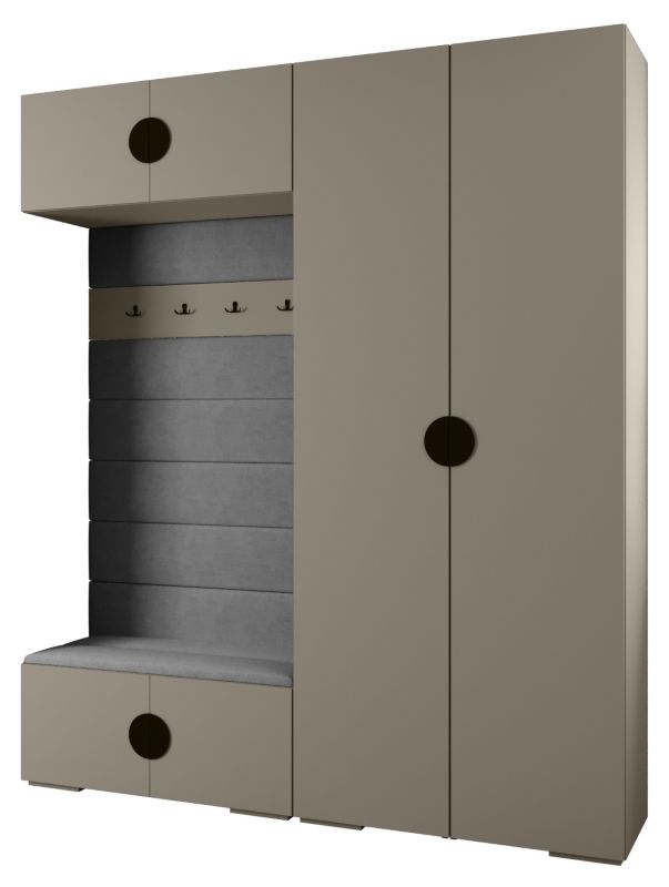 Garderoba do przedpokoju Abiks INOVA 4 Z18 kaszmir+czarny+manila16 1 szt.