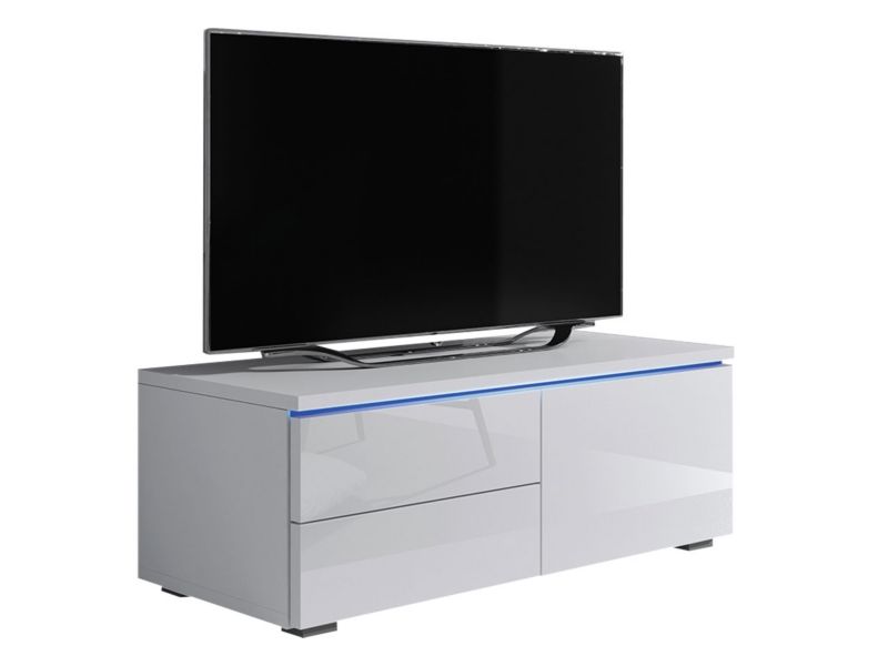 Szafka RTV MIRJAN 24 XI Prawa biały + biały połysk 1 szt.