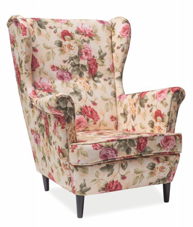 Fotel Signal uszak LORD kwiaty/beżowy 1 szt