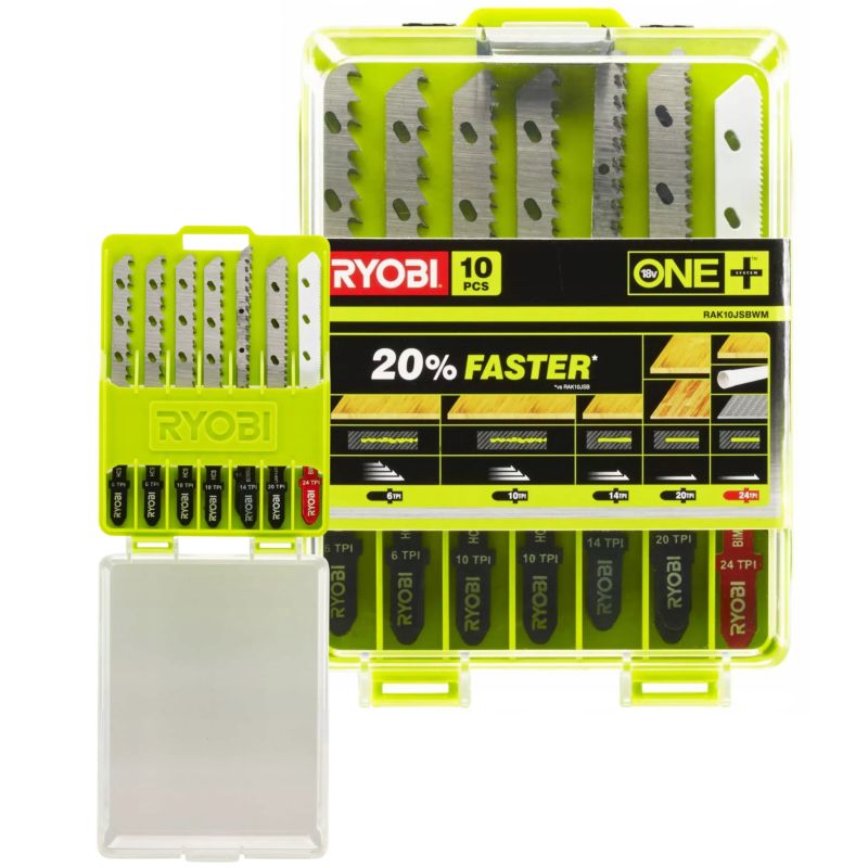 Ryobi Zestaw brzeszczotów wyrzynarki do drewna i metalu RAK10JSBWM 10 sztuk