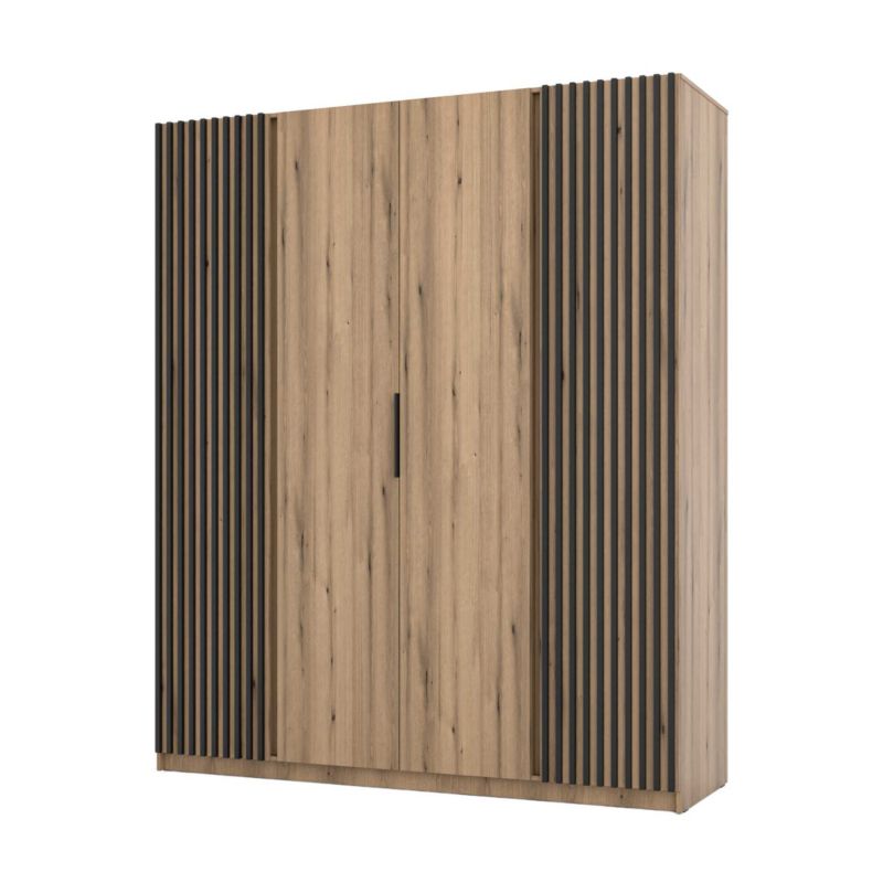 Szafa do przedpokoju i sypialni 4-drzwiowa z lamelami Bonni Dravero EV/EV-BL 2LAM 2F 1 szt.